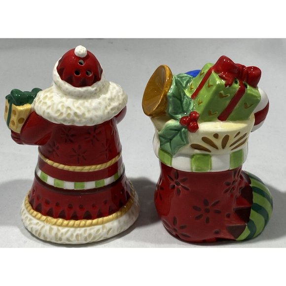 Fitz & Floyd FF Memories of Santa Salt Pepper Shakers Original Box  Christmas - Picture 3 of 4